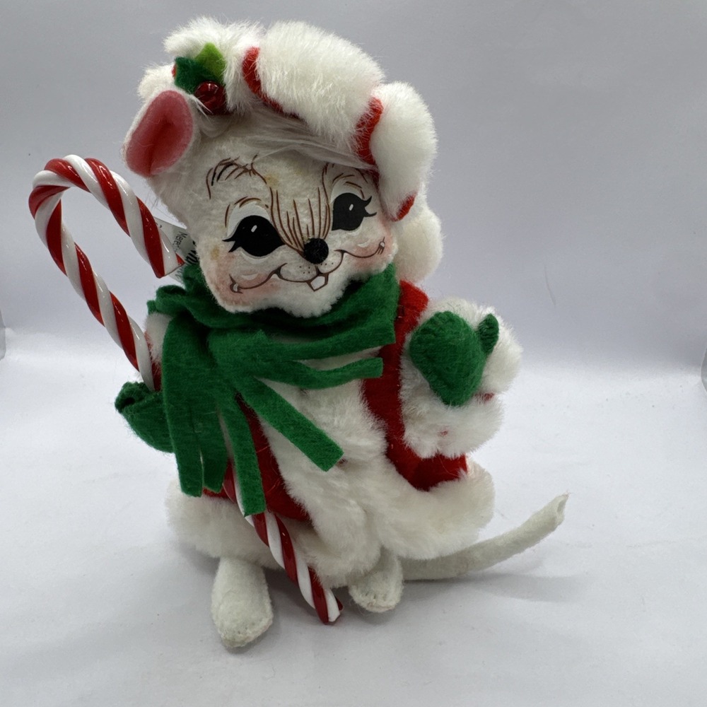 Annalee Christmas Peppermint Twist Mouse New Old Stock 2008‎